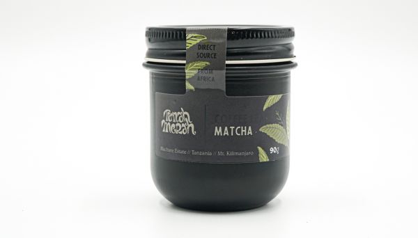 Matcha Pulver aus getrockneten Kaffeeblättern